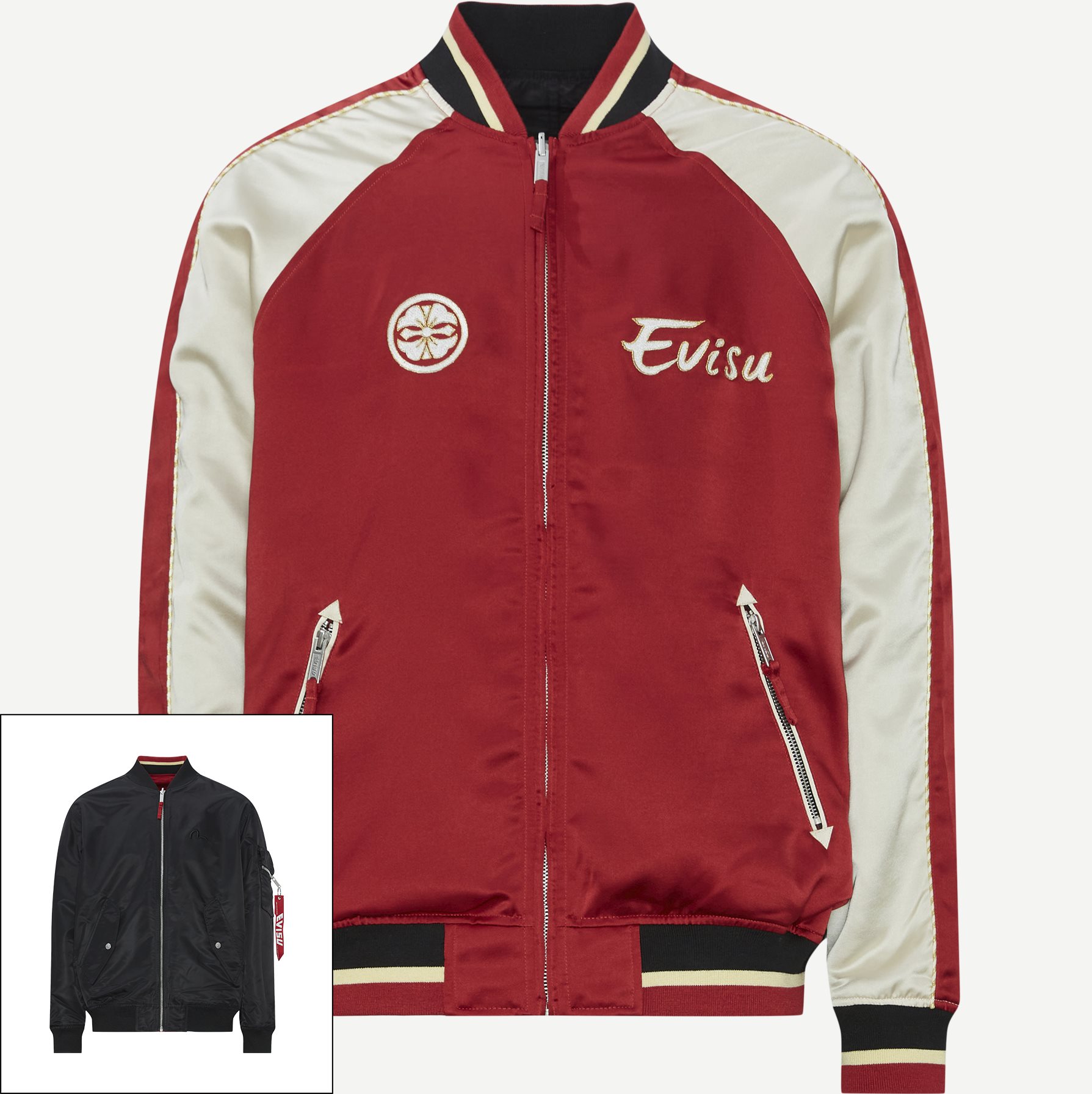 EVISU Jackets SEAGULL WAVE EMB JACKET 2ESHTM4JK7007 Red